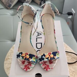 ALDO Multicolor Floral Heels